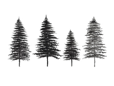 Nordic Pine Trees Ensemble